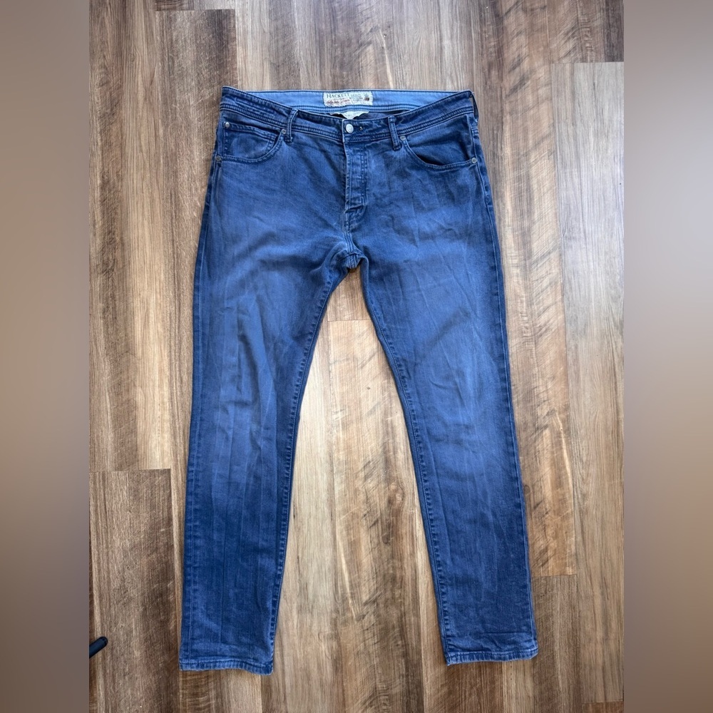 Hackett London Bespoke Denim Newburg Slim, Color 551 Blue, Size 38x32